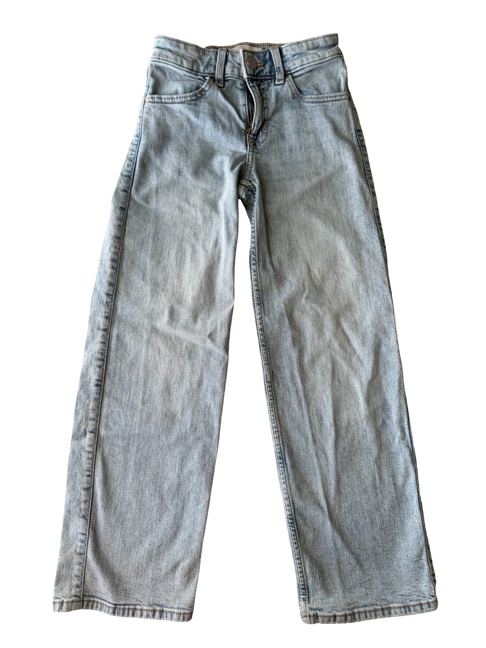 abercrombie kids Light Wash Straight-Leg Jeans